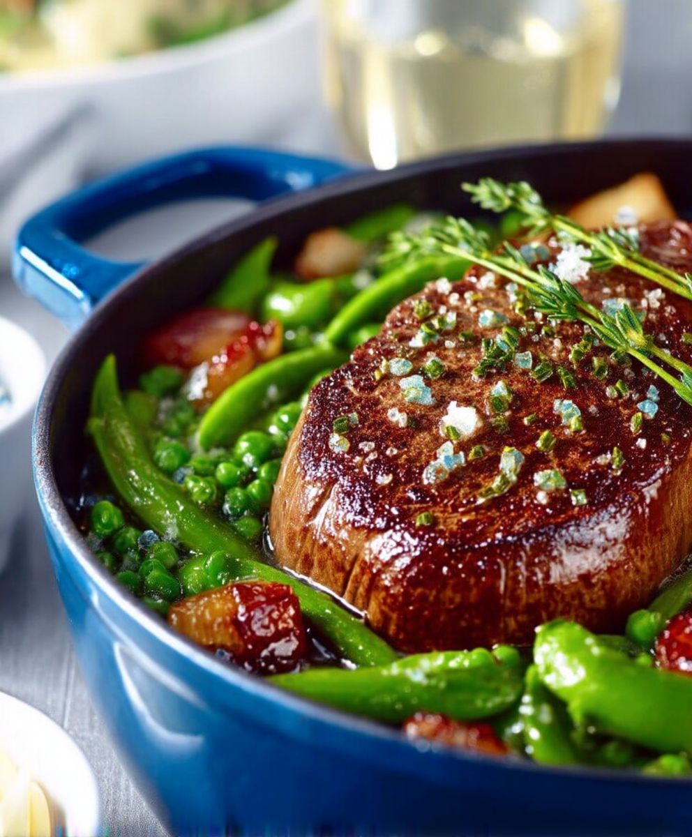 Filet mignon au vert