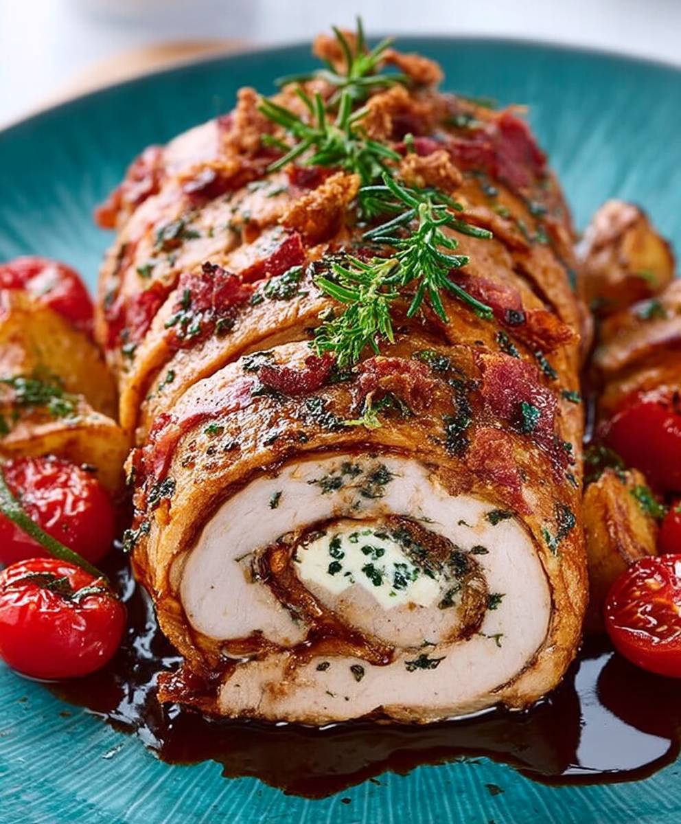 Roulé de veau aux herbes