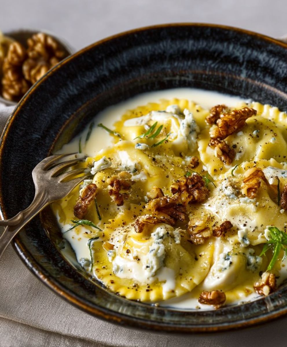 Raviolis gorgonzola facile