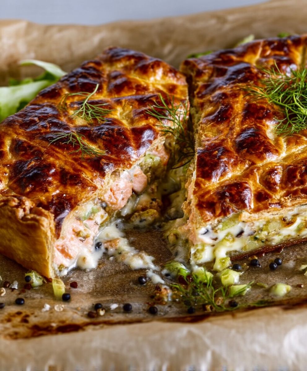Tourte au saumon facile