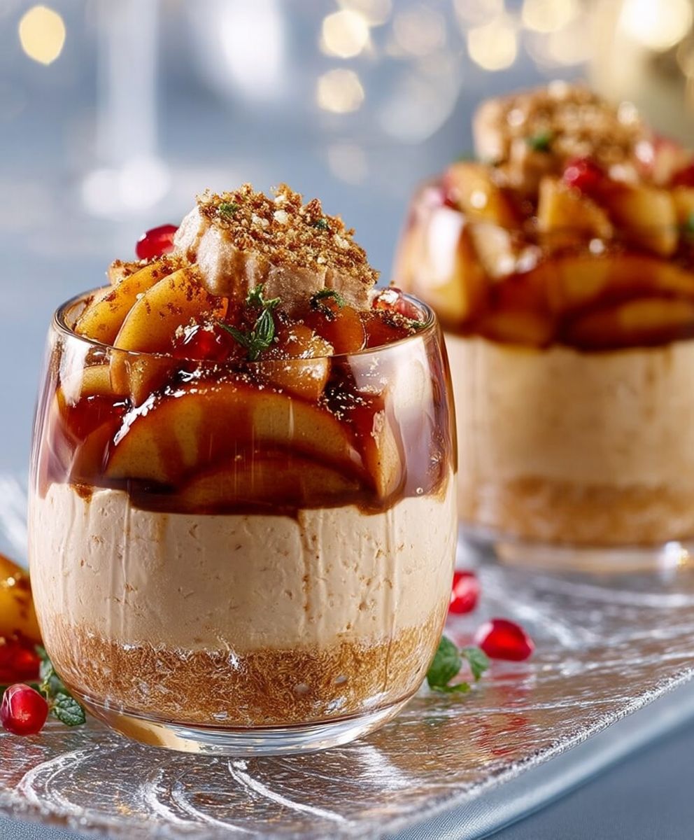 Verrines foie gras pommes