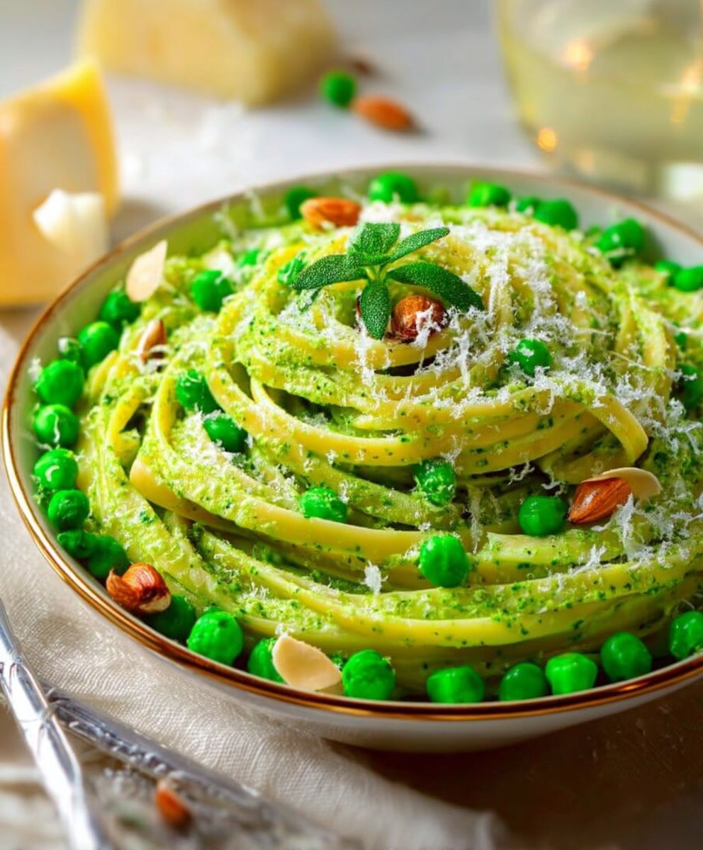 Linguine aux petits pois