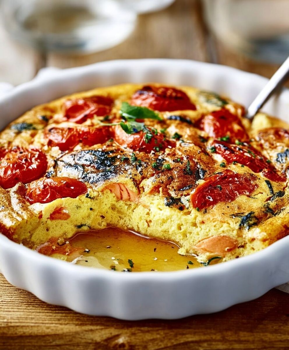 Clafoutis tomates saumon