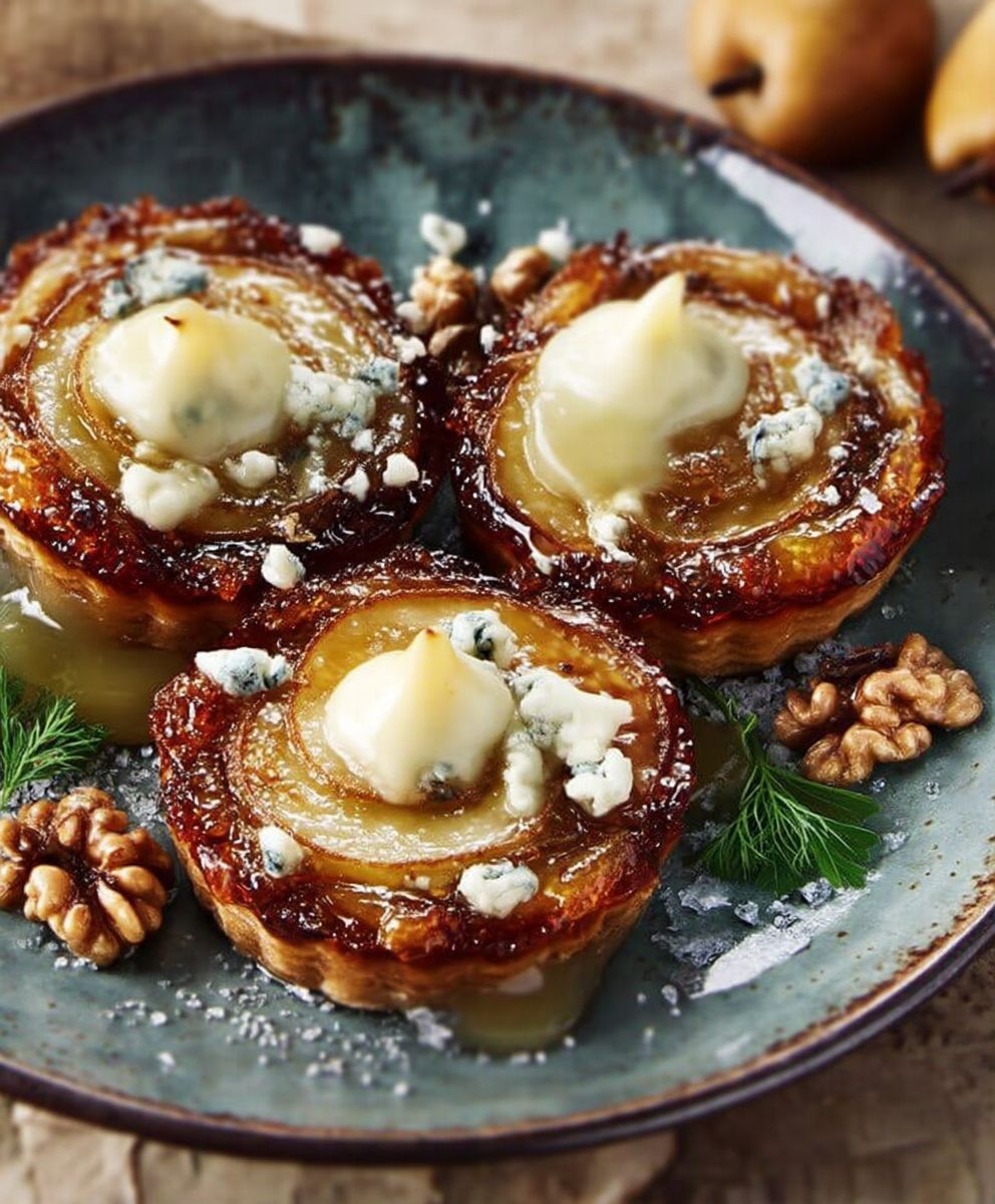 Tarte tatin poires gorgonzola