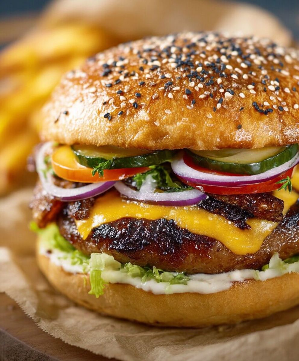 Burger croustillant boeuf