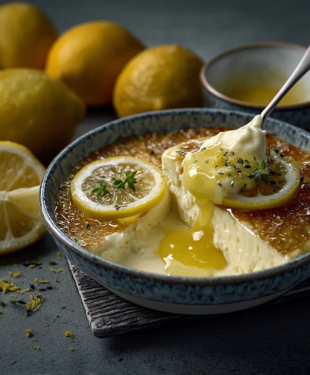Crème citron infusée herbes