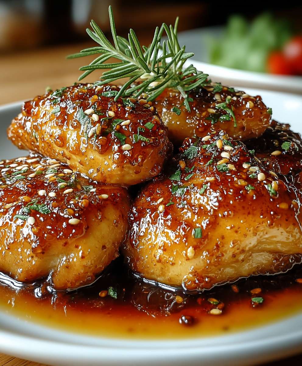 Poulet miel ail