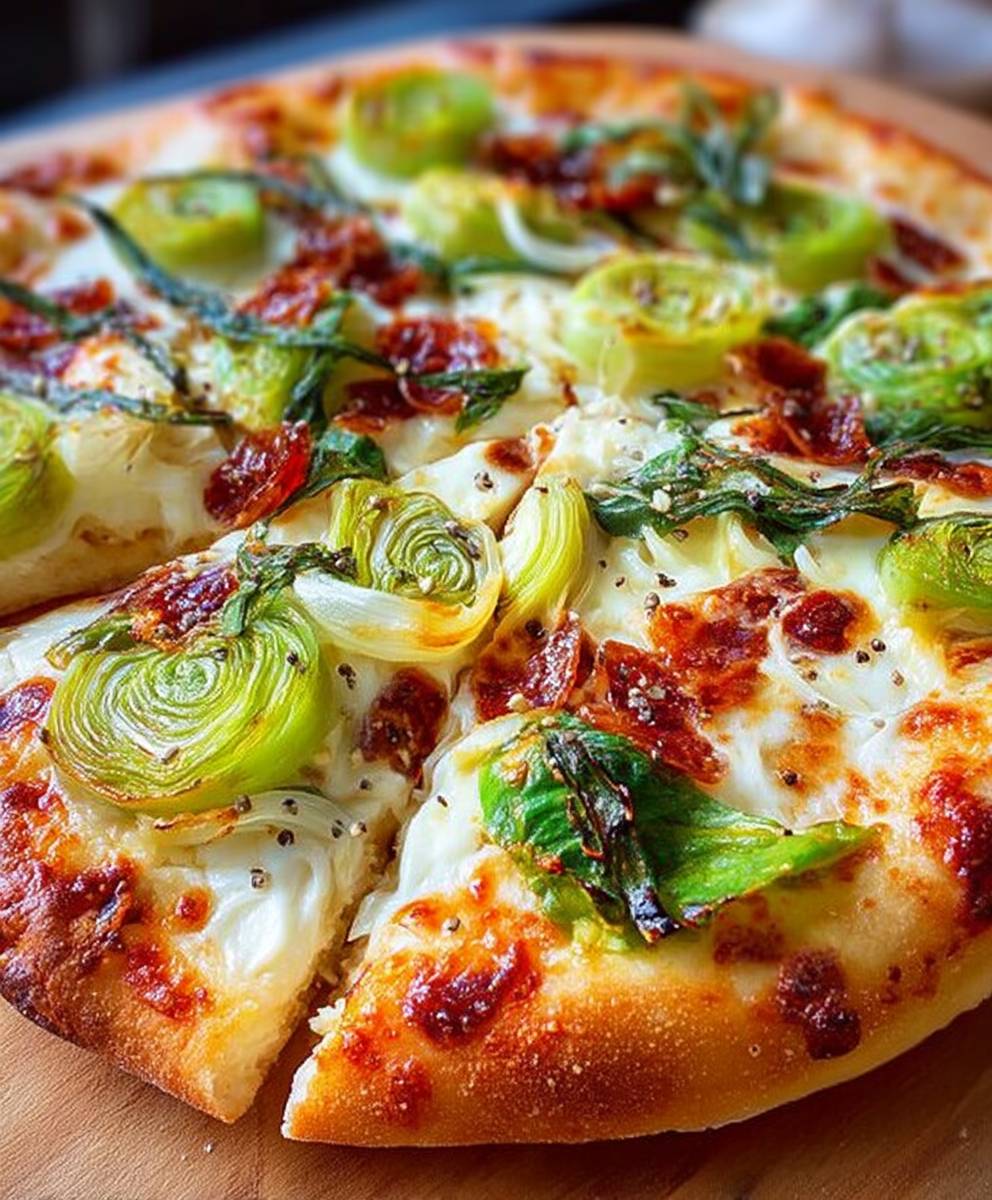 Pizza Florentine aux Poireaux