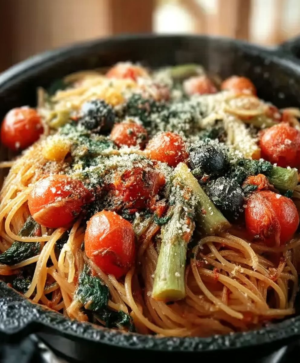 Pâtes légumes tout en un