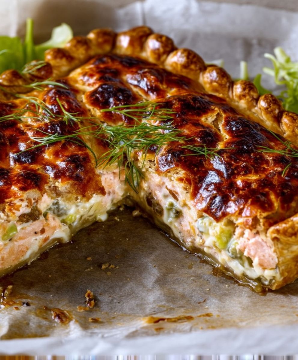 Tourte au saumon facile