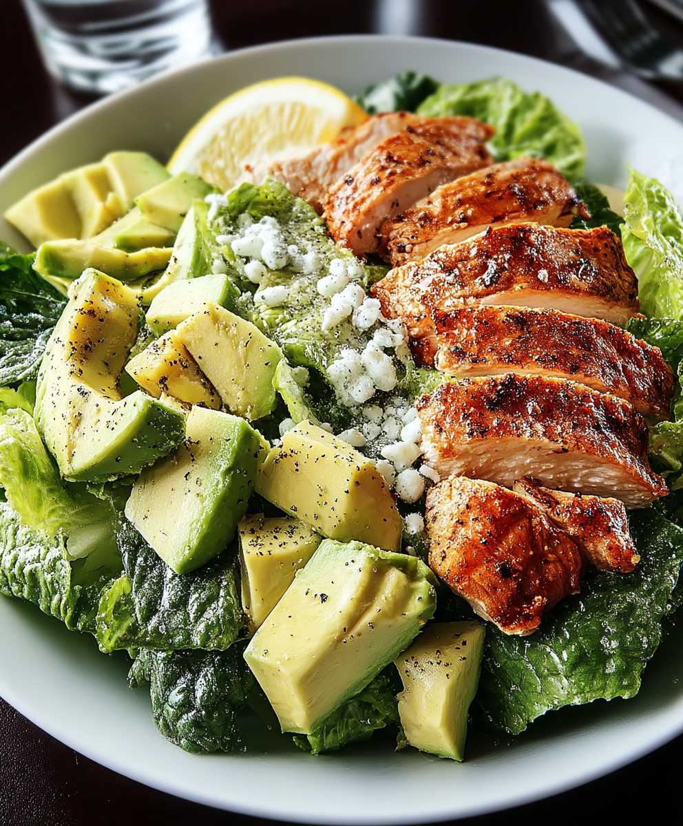 Salade César poulet avocat maigre