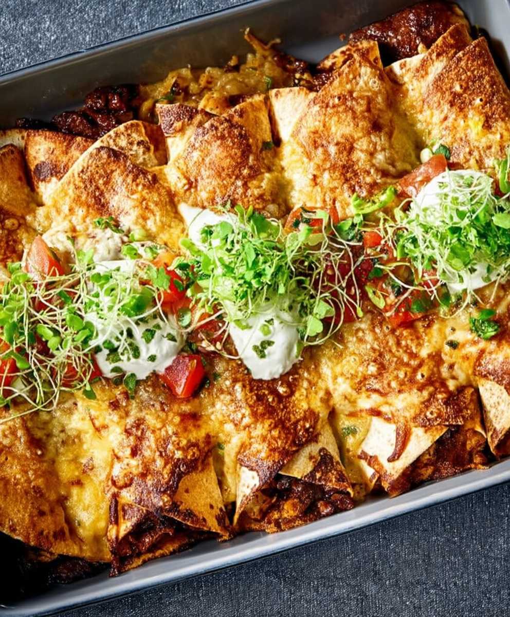 Enchiladas au cheddar