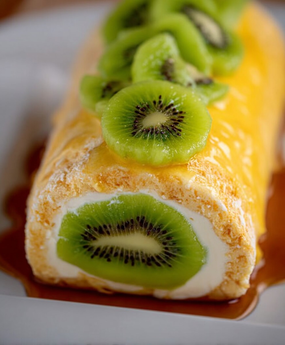 Bûche crème légère kiwis