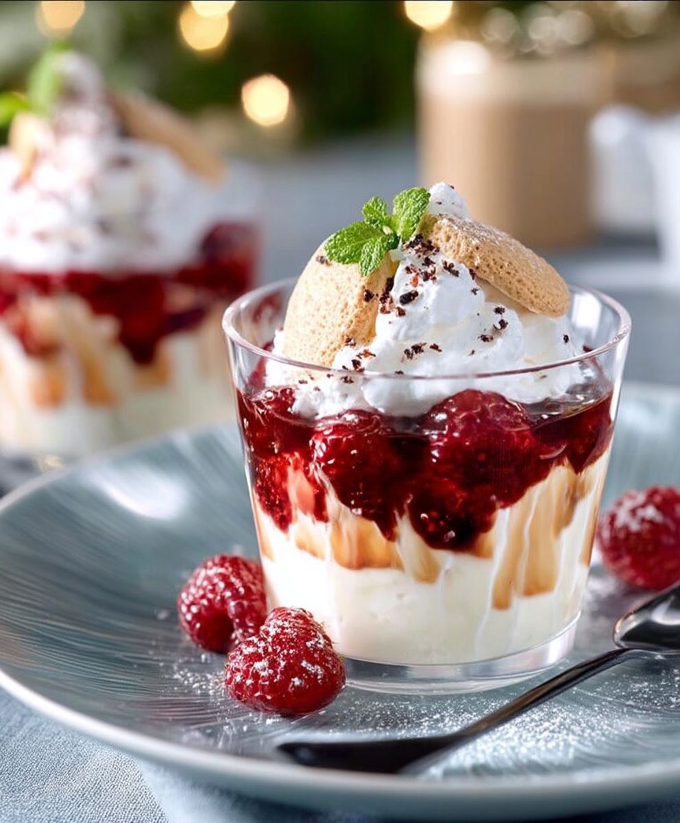 Framboises melba dessert facile