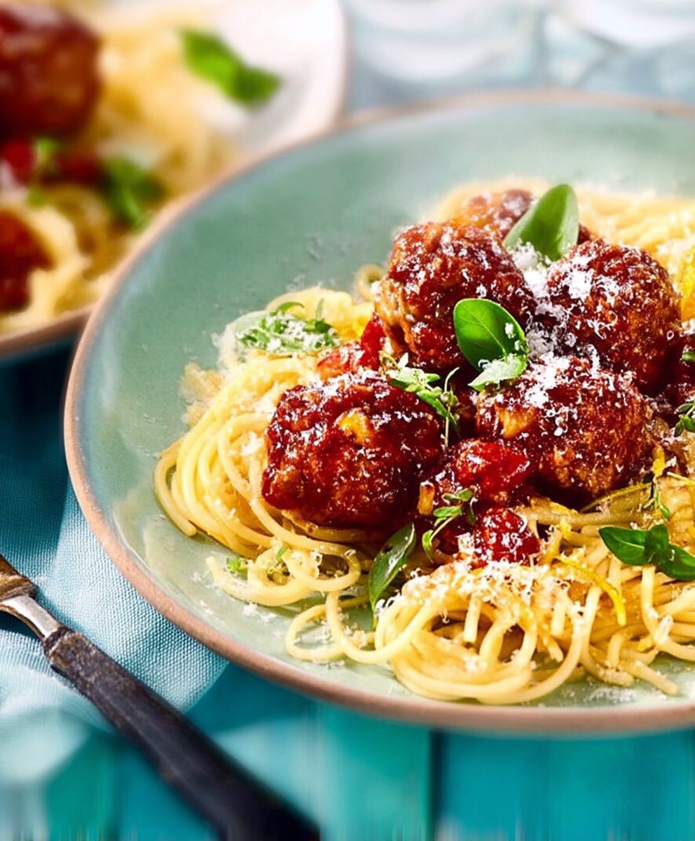 Spaghettis boulettes de viande