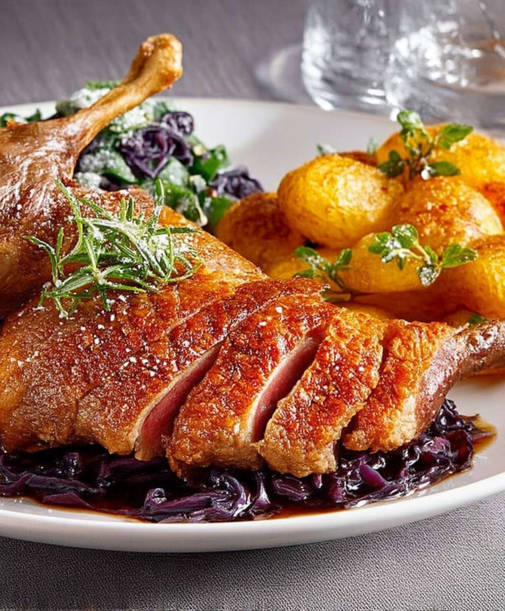 Canard au chou rouge