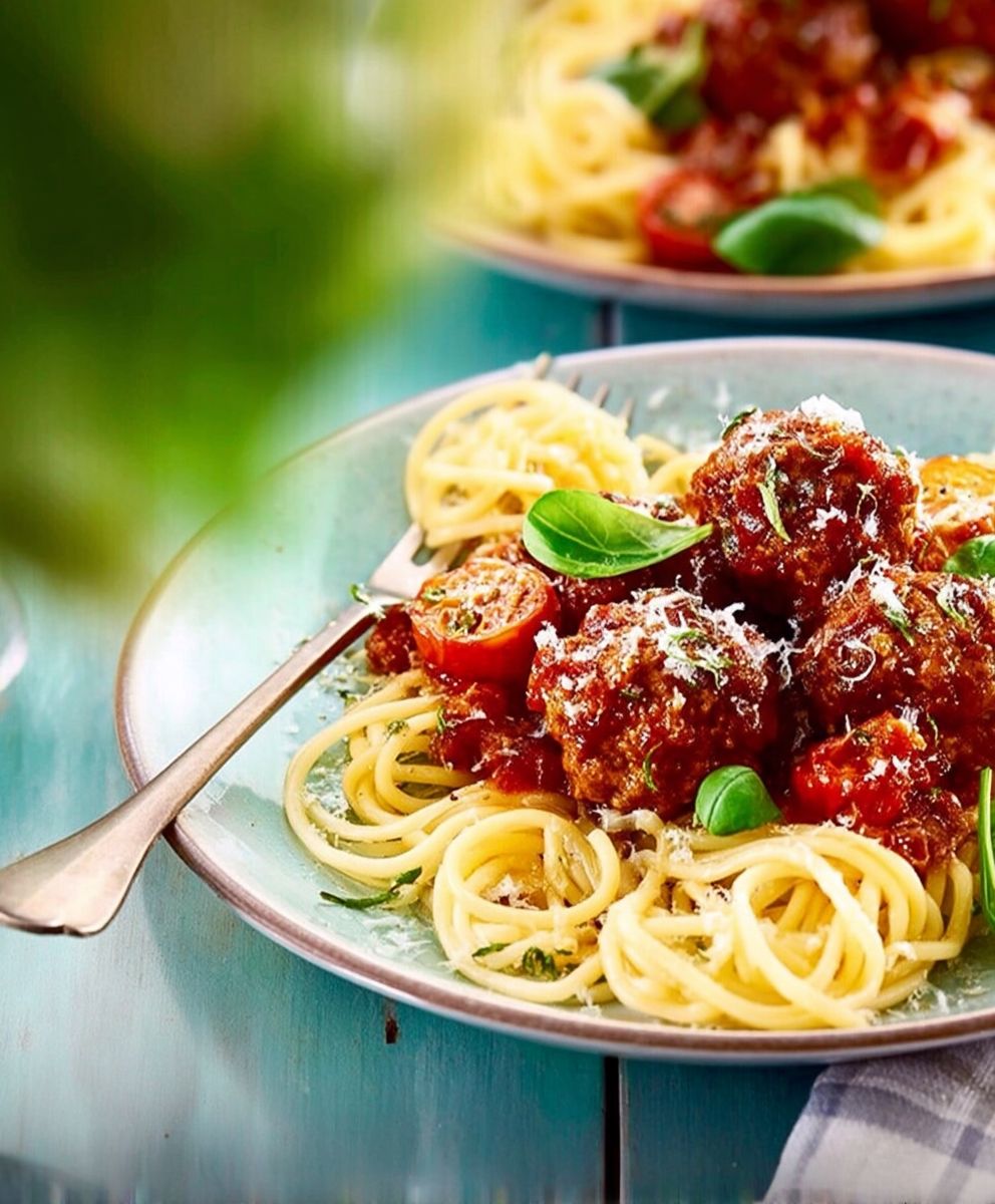 Spaghettis boulettes de viande