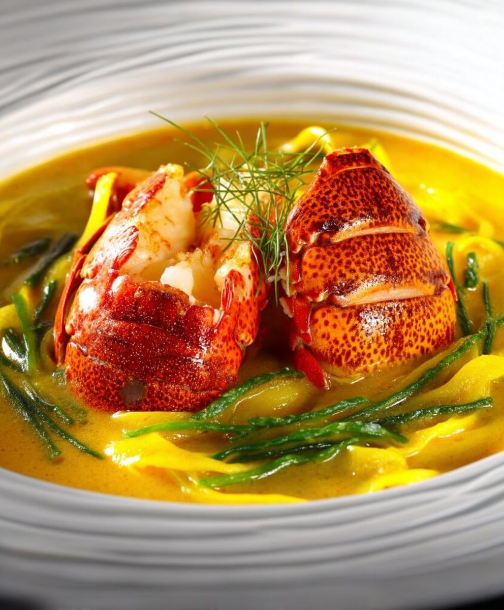 Langouste nage curry