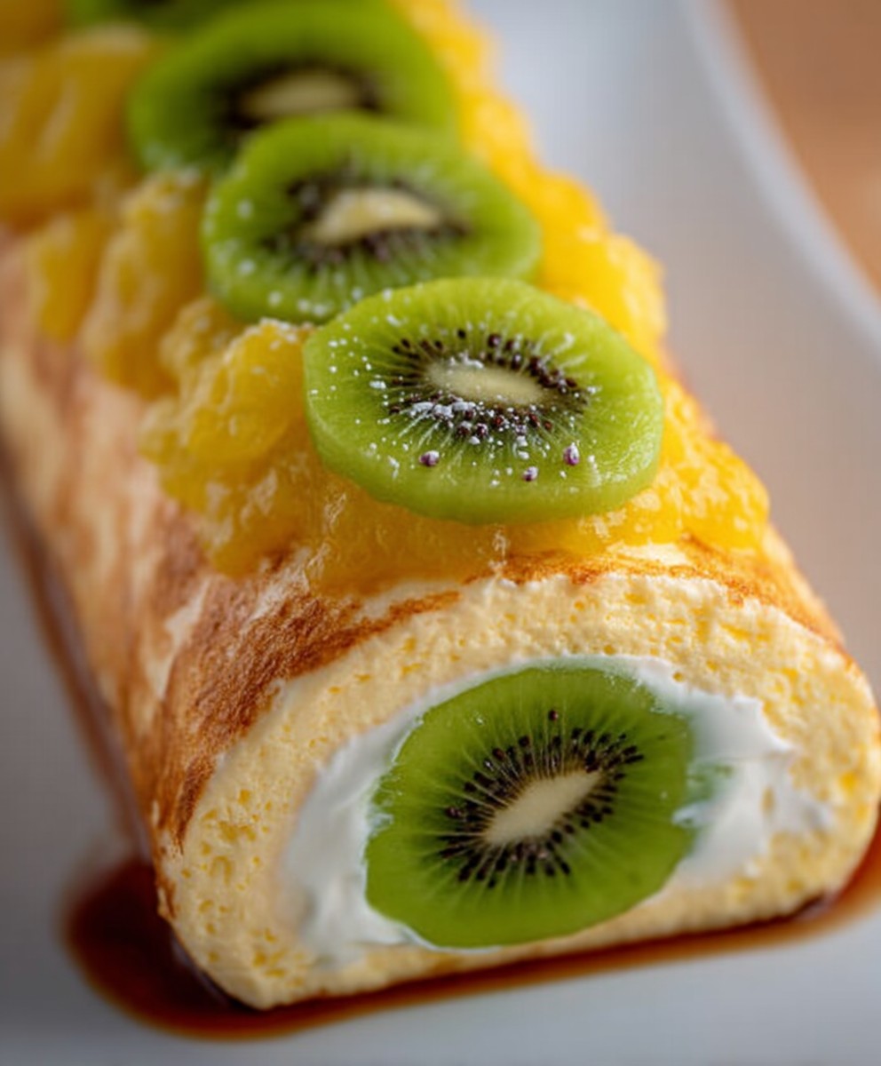 Bûche crème légère kiwis