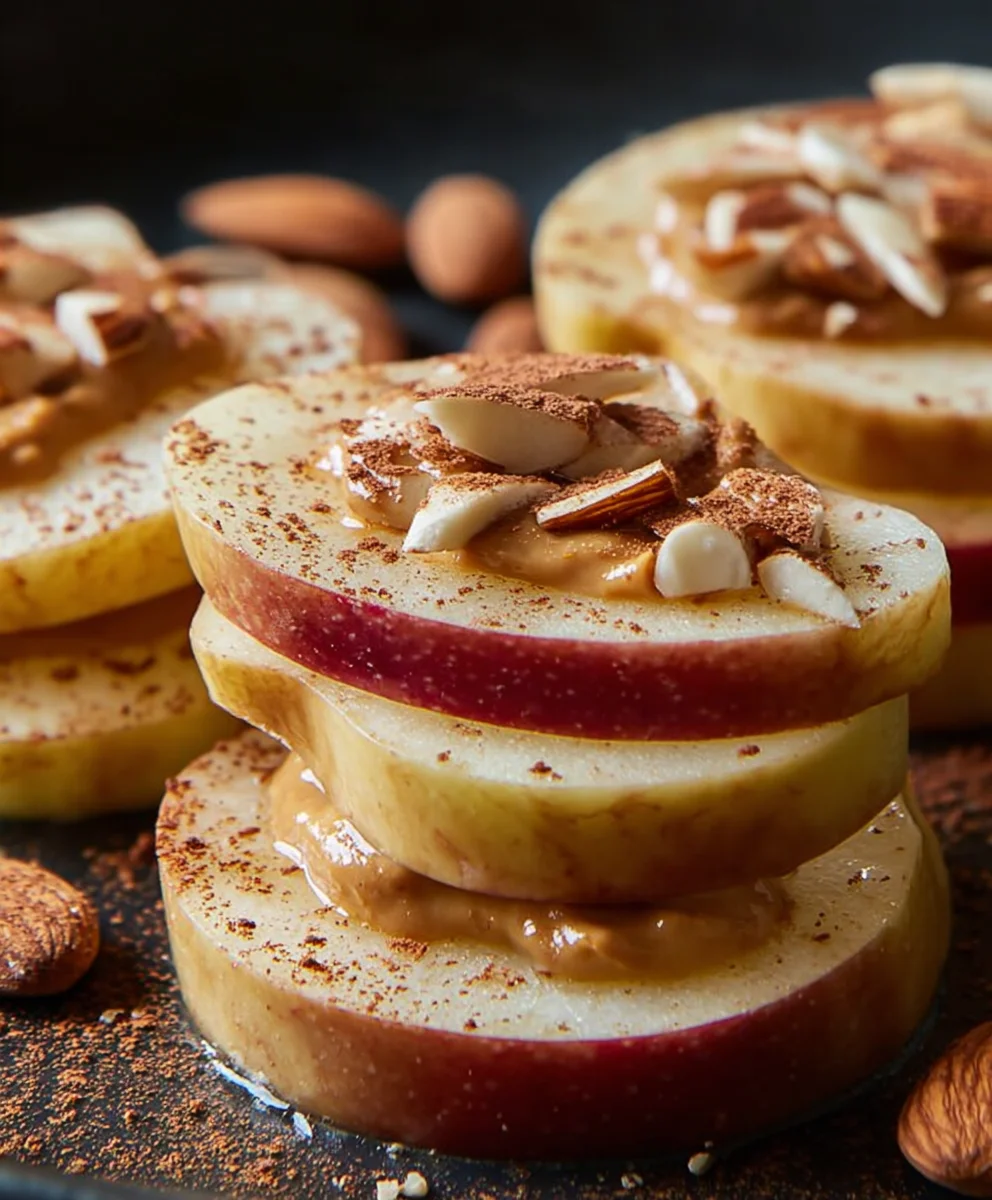 Tranches de Pommes Croquantes au Beurre d'Amande pour Lunch