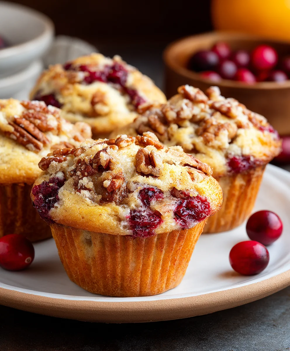 Muffins Canneberge Orange Pécan : Faciles & Gourmands