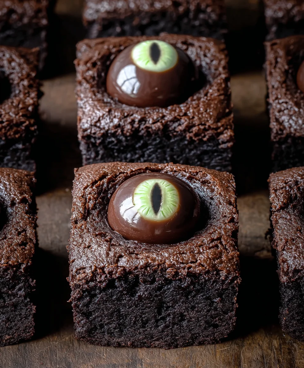 Brownies Œil Effrayant : Délices Végétariens d'Halloween