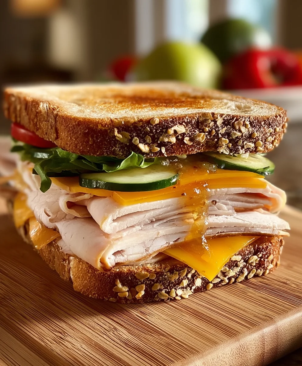Irrésistible Sandwich Dinde Fumée Cheddar: Recette Express