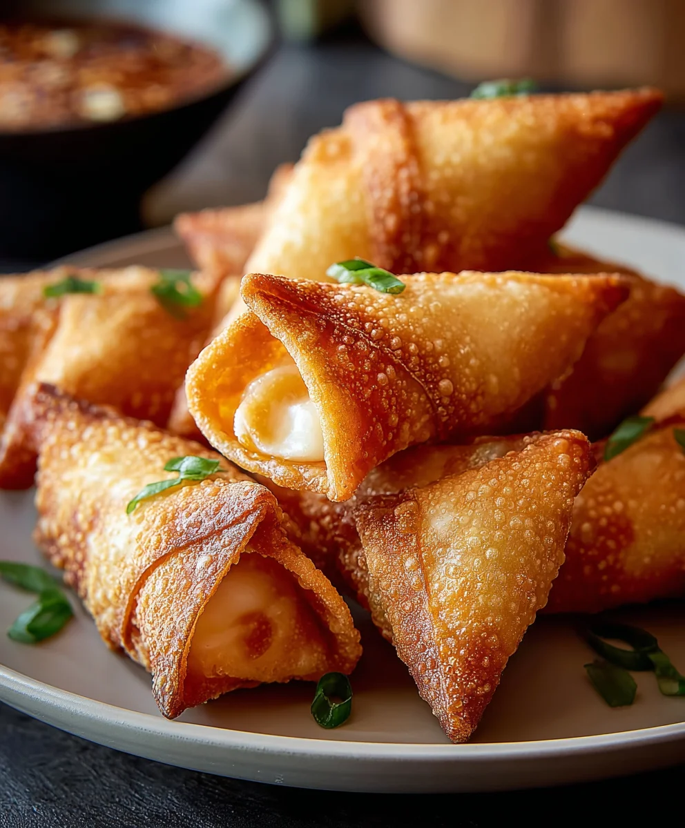 Rangoon au Fromage Frais Croustillant au Four : Recette Facile