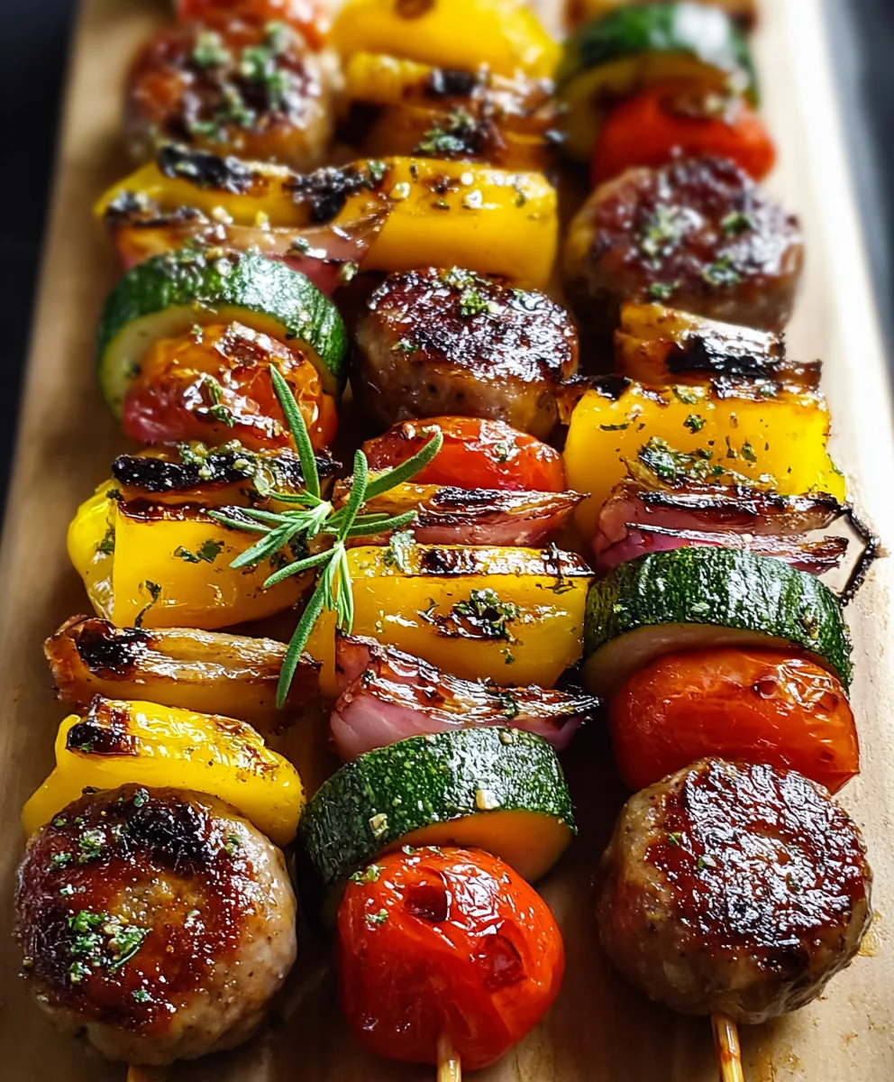 Brochettes de Bœuf Grillées & Légumes Marinés : Un Délice