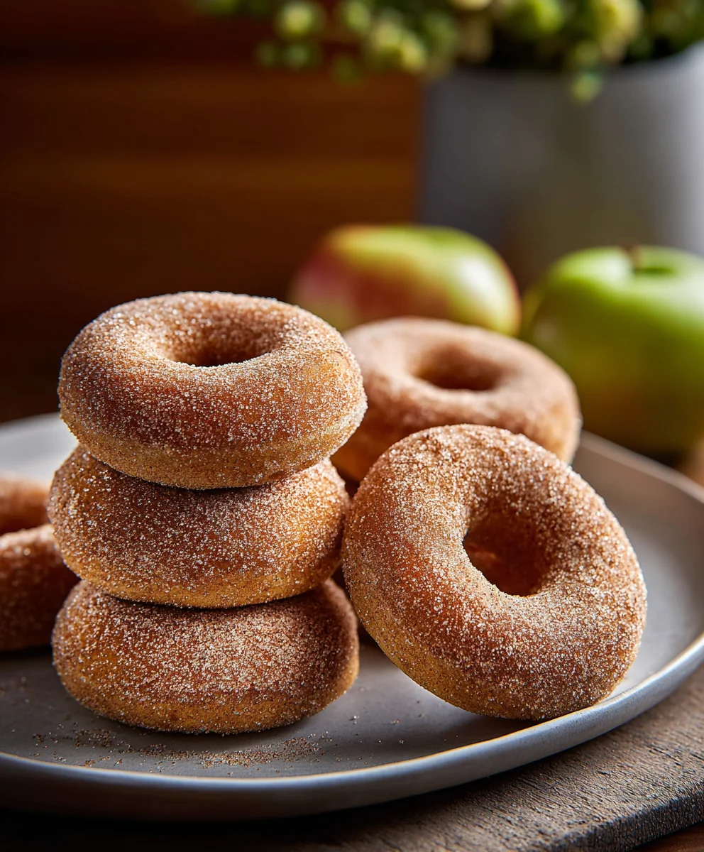 Donuts au cidre de pomme cuits au four: la douceur d'automne
