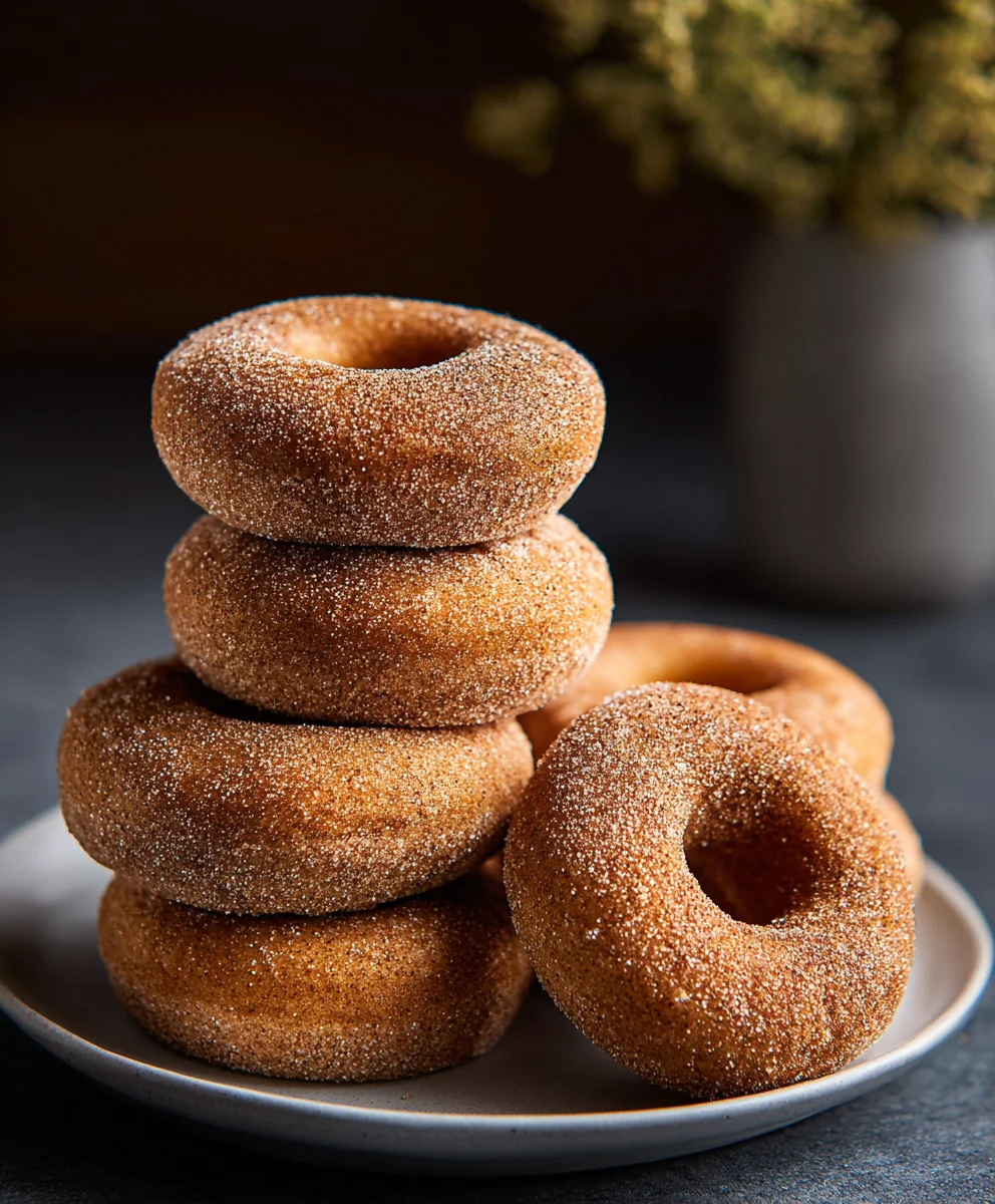 Donuts au cidre de pomme cuits au four: la douceur d'automne