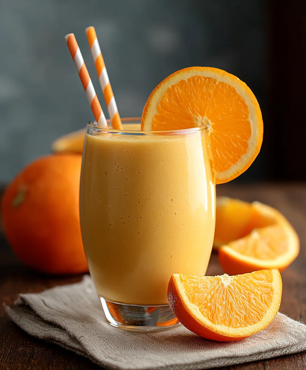 Recette facile de Smoothie à l'Orange: frais et vitaminé!
