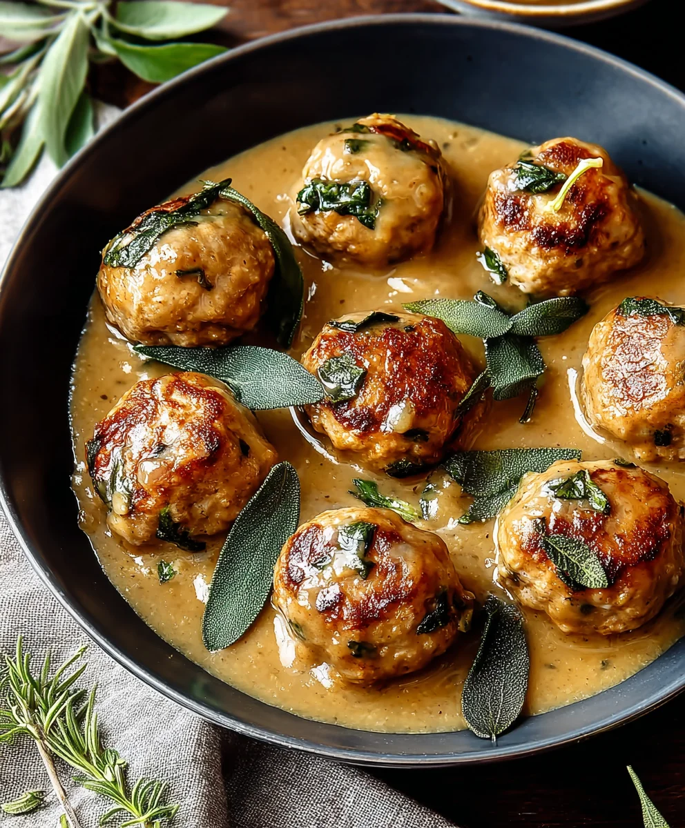 Boulettes de dinde réconfortantes à la sauge pour l'automne