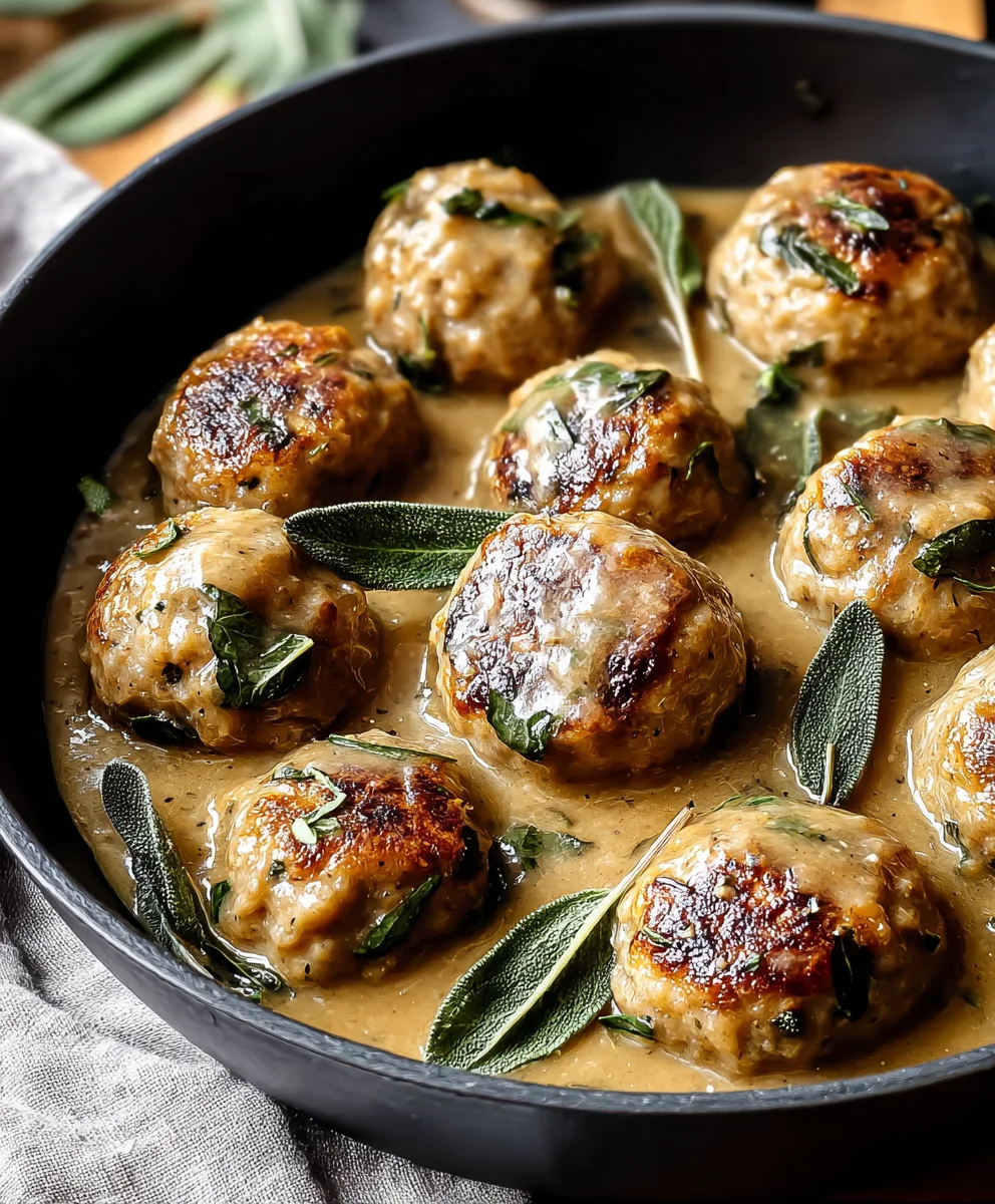 Boulettes de dinde réconfortantes à la sauge pour l'automne