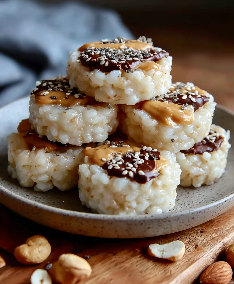 Mini Galettes de Riz au Beurre de Noix: Snack Santé!