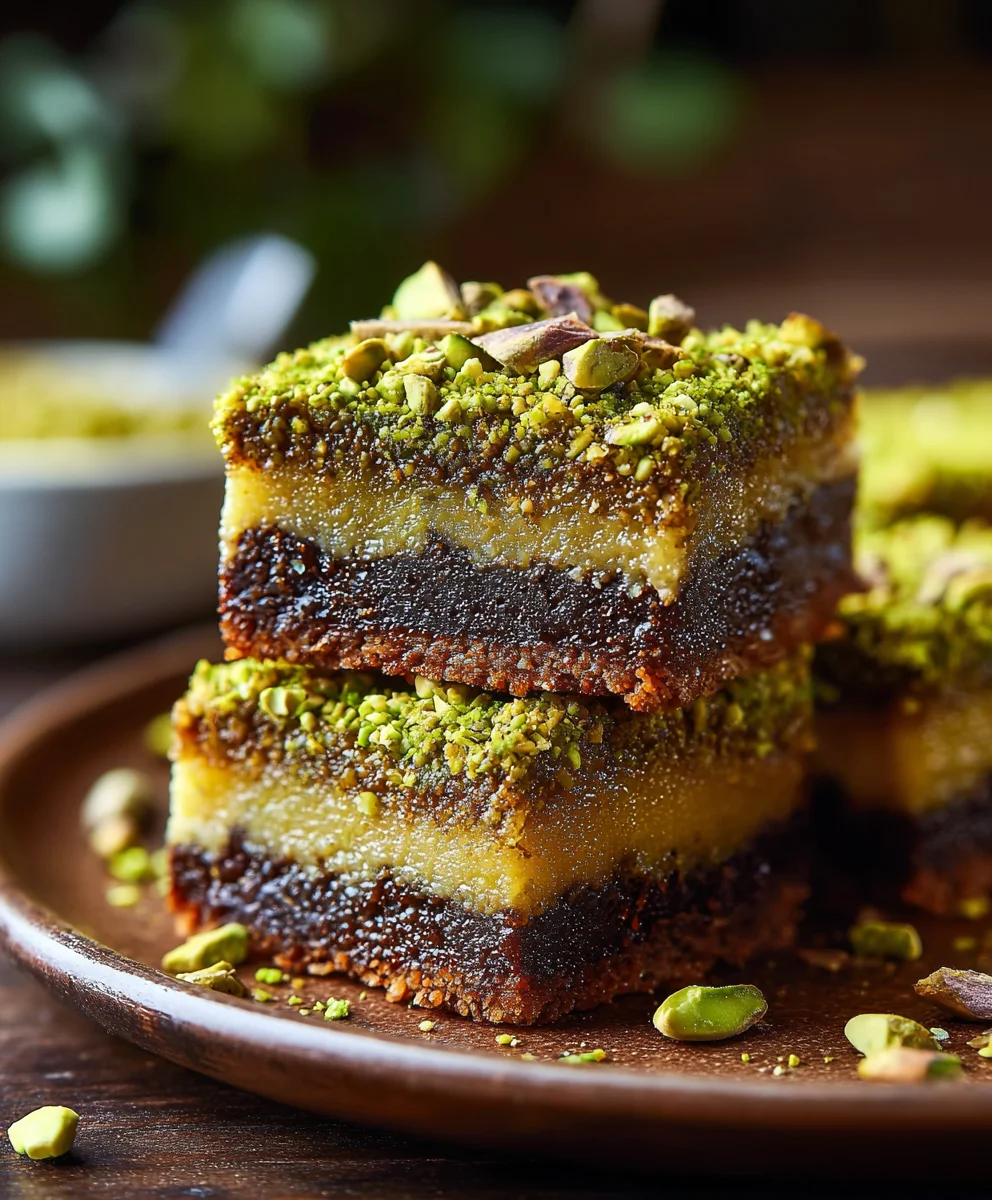 Brownies Kunafa Pistache : Fusion Croustillante et Gourmande