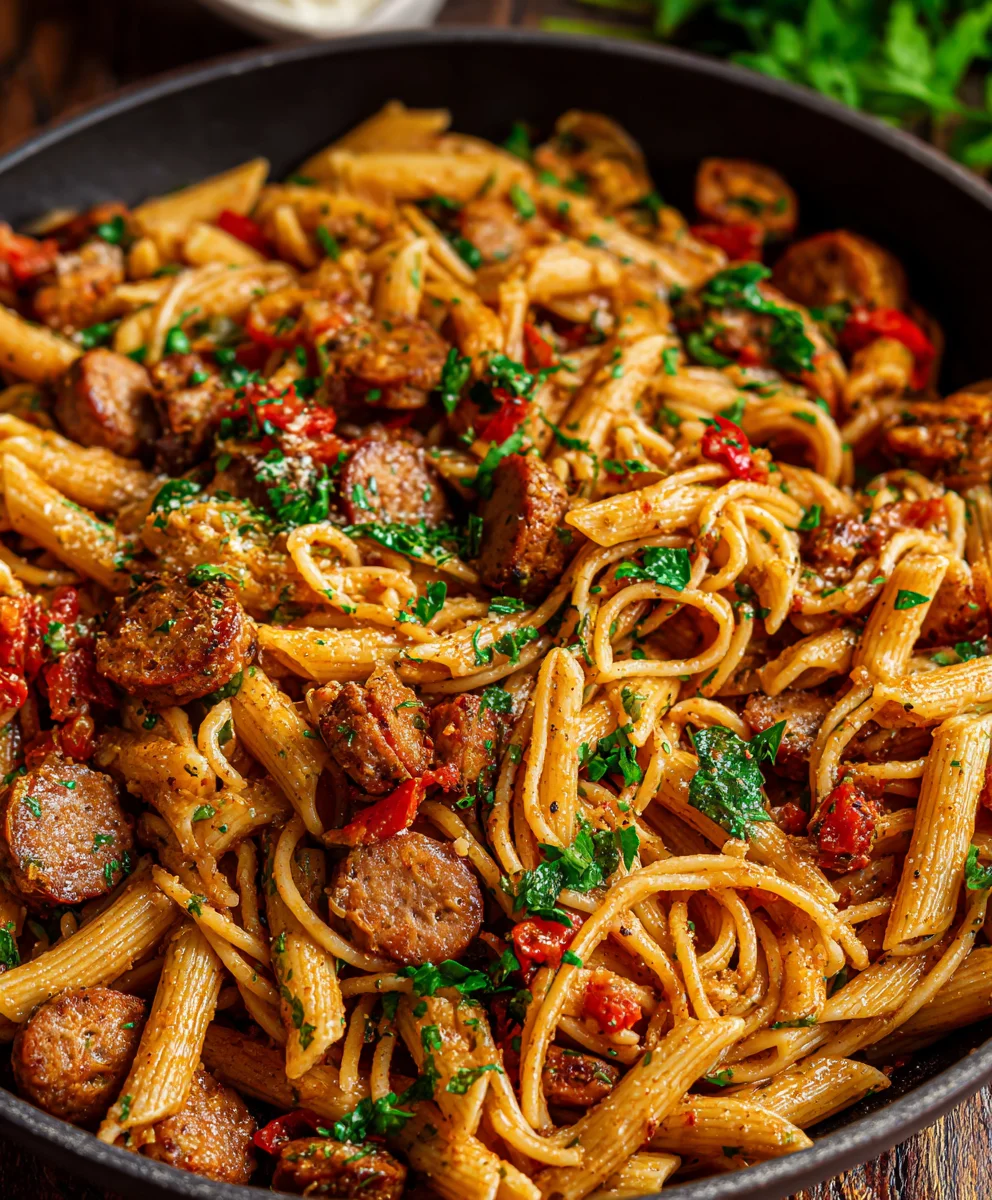 Pâtes Saucisse Cajun : Saveur Intense & Plat Réconfortant