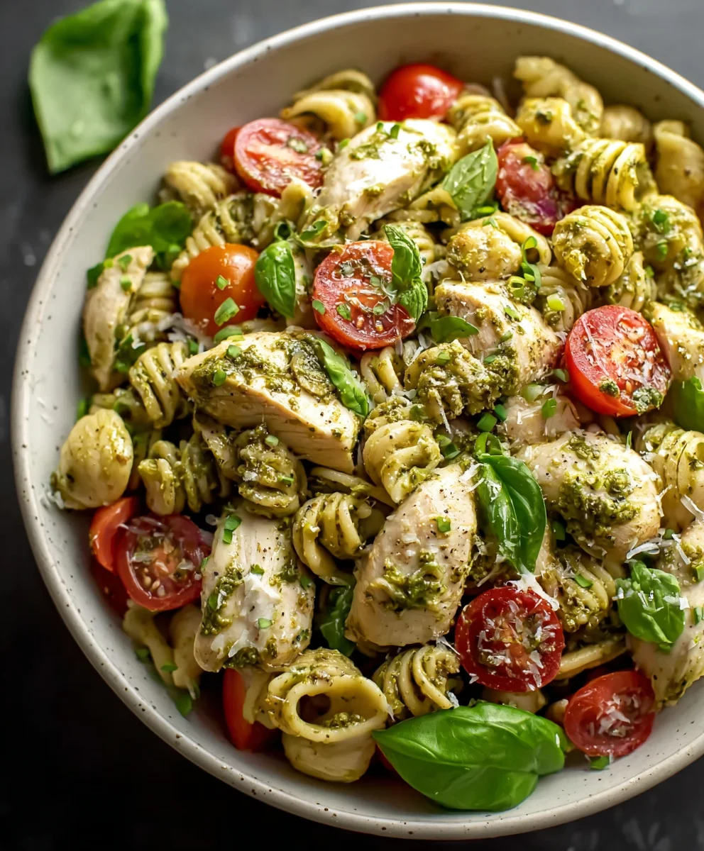 Salade Pâtes Pesto Poulet Simple: Goût Sublime en Min