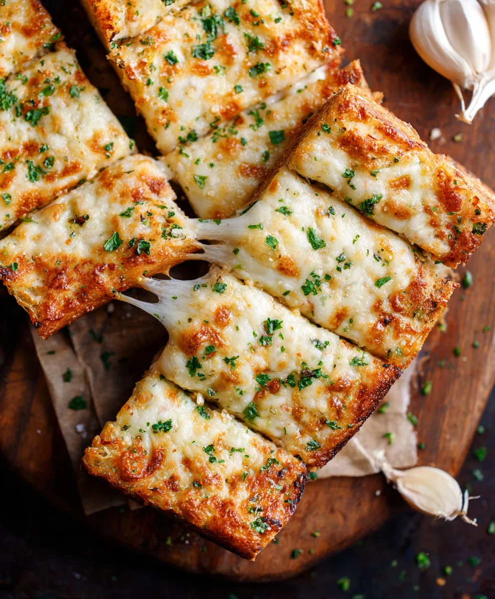 Pain à l'ail gratiné ultime : fondant, fromagé et irrésistible !