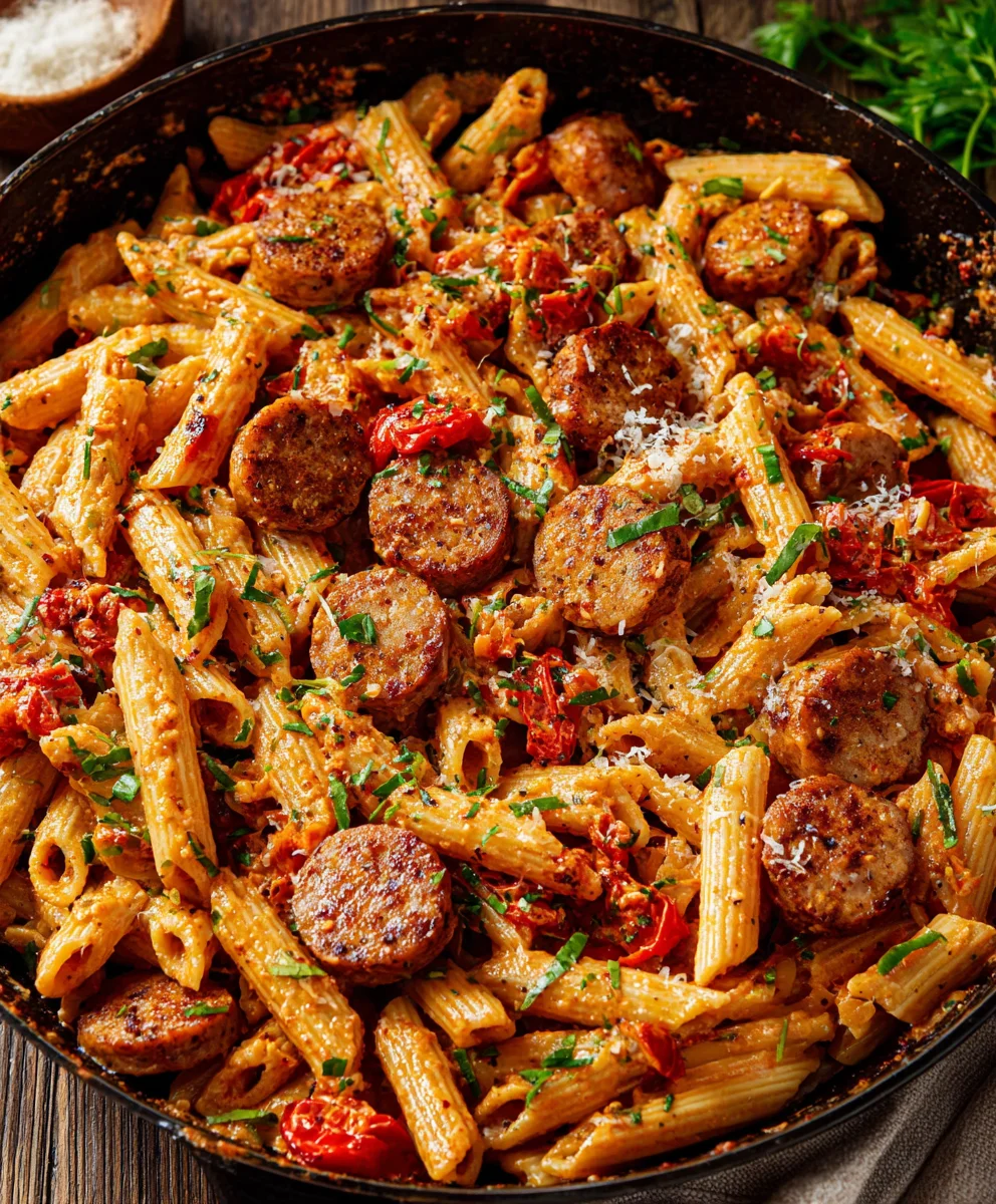 Pâtes Saucisse Cajun : Saveurs Épicées & Rapides !