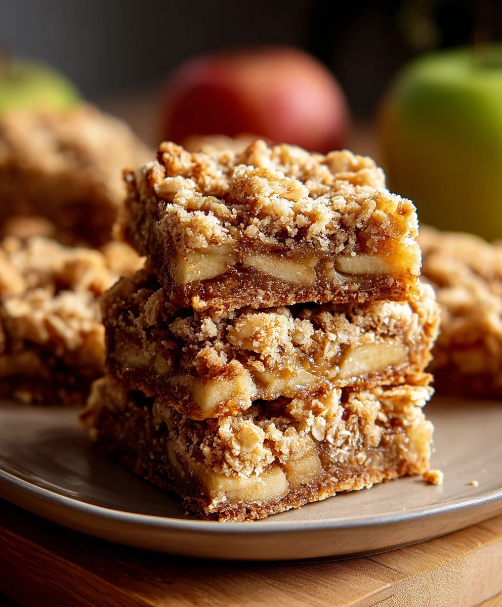 Barres Crumble Pomme Avoine Faciles & Gourmandes