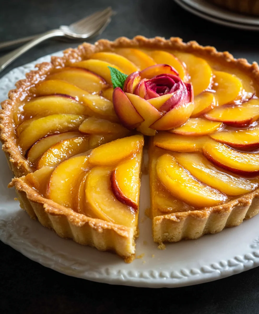 Tarte aux Pêches Sucrées & Crème d'Amande : Un Délice !