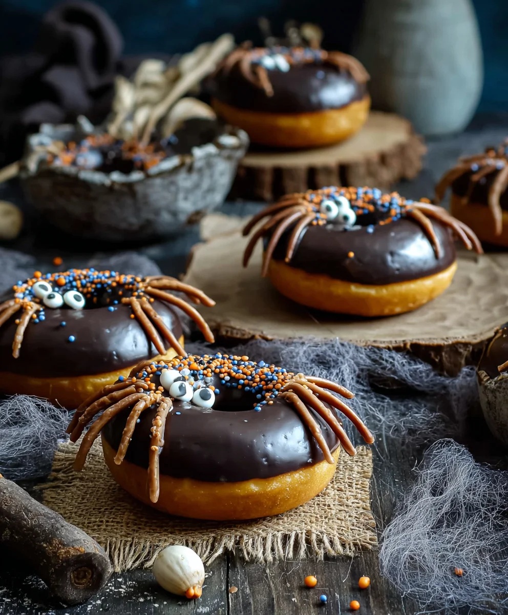 Donuts araignée Halloween : recette facile et terrifiante