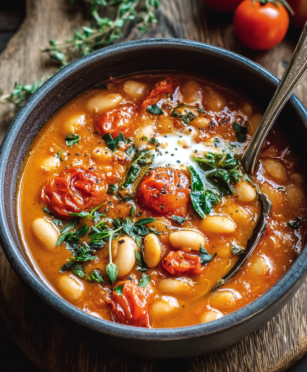 Ragoût crémeux boeuf, tomates & haricots blancs