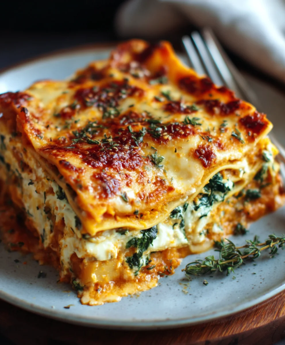 Cozy Butternut Squash Lasagna - Easy Spinach Recipe